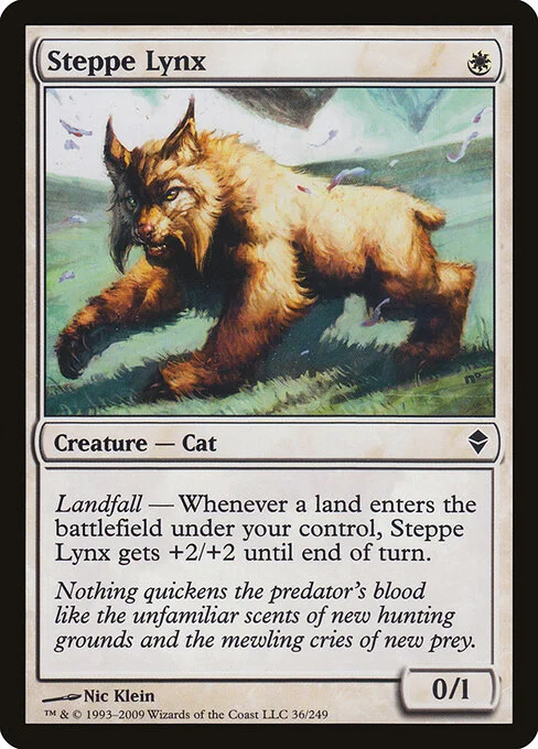 Steppe Lynx, carta Magic di tipo Creature — Cat illustrata da Nic Klein