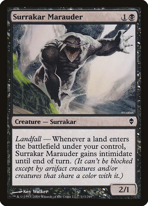 Surrakar Marauder, carta Magic di tipo Creature — Surrakar illustrata da Kev Walker