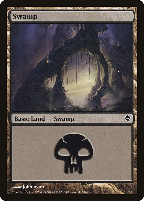 Swamp, carta Magic di tipo Basic Land — Swamp illustrata da John Avon