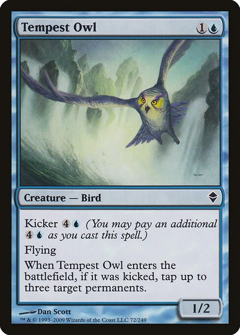 Tempest Owl, carta Magic di tipo Creature — Bird illustrata da Dan Murayama Scott