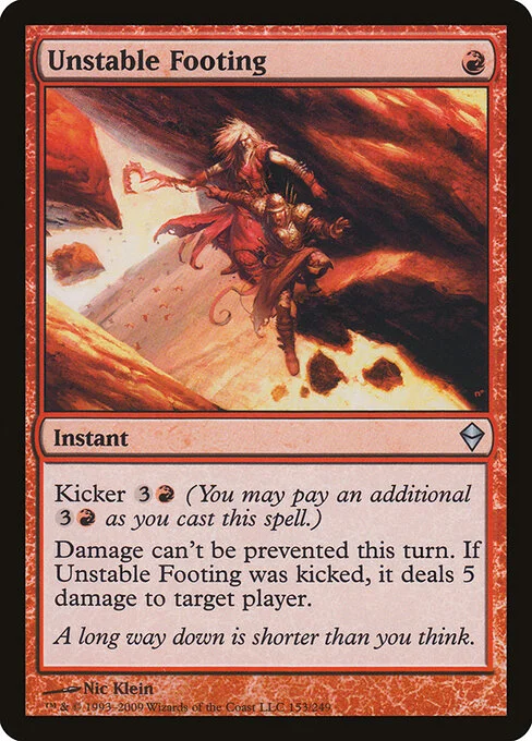 Unstable Footing, carta Magic di tipo Instant illustrata da Nic Klein