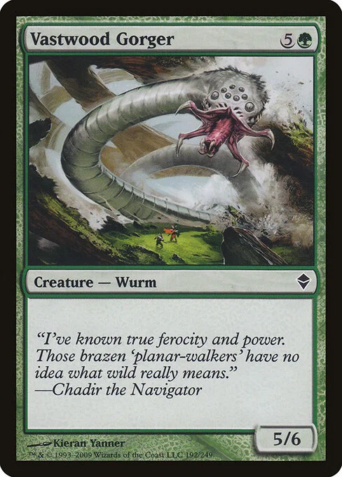 Vastwood Gorger, carta Magic di tipo Creature — Wurm illustrata da Kieran Yanner
