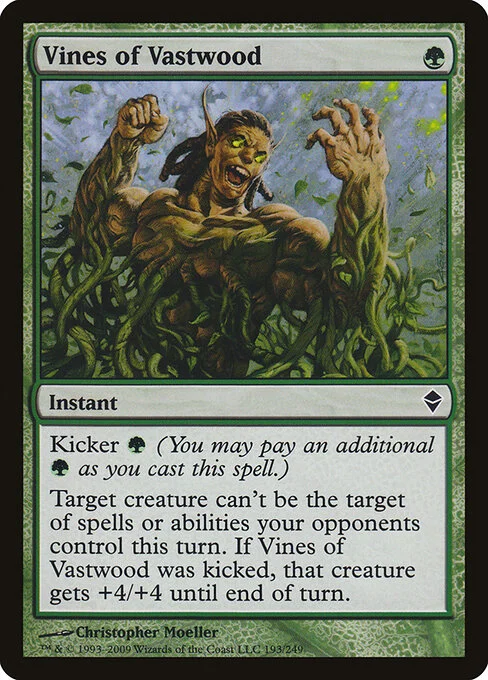 Vines of Vastwood, carta Magic di tipo Instant illustrata da Christopher Moeller