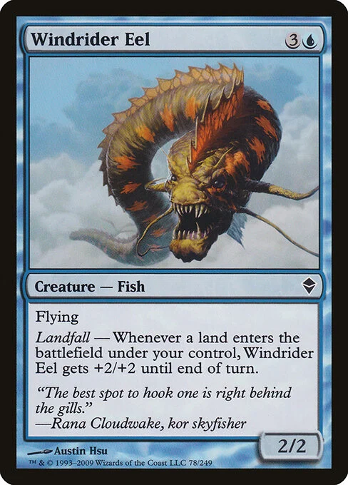 Windrider Eel, carta Magic di tipo Creature — Fish illustrata da Austin Hsu
