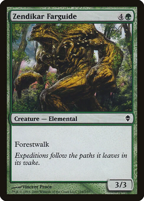 Zendikar Farguide, carta Magic di tipo Creature — Elemental illustrata da Vincent Proce