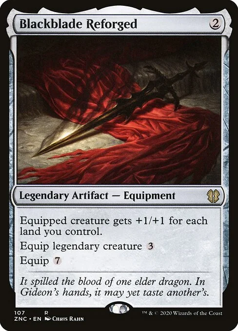 Blackblade Reforged, carta Magic di tipo Legendary Artifact — Equipment illustrata da Chris Rahn