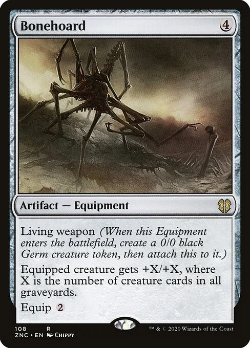 Bonehoard, carta Magic di tipo Artifact — Equipment illustrata da Chippy