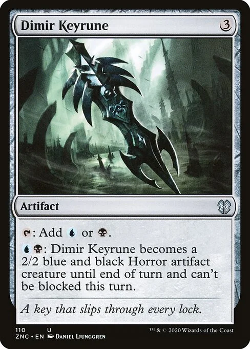 Dimir Keyrune, carta Magic di tipo Artifact illustrata da Daniel Ljunggren