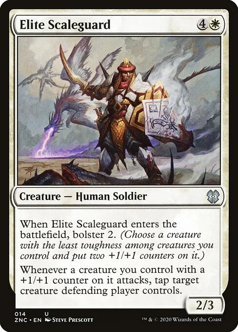 Elite Scaleguard, carta Magic di tipo Creature — Human Soldier illustrata da Steve Prescott