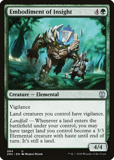 Embodiment of Insight, carta Magic di tipo Creature — Elemental illustrata da Marco Nelor