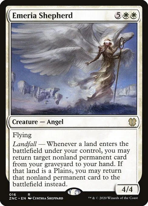 Emeria Shepherd, carta Magic di tipo Creature — Angel illustrata da Cynthia Sheppard