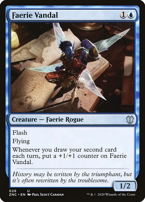 Faerie Vandal, carta Magic di tipo Creature — Faerie Rogue illustrata da Paul Scott Canavan