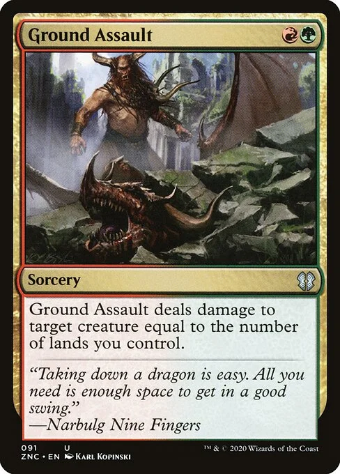 Ground Assault, carta Magic di tipo Sorcery illustrata da Karl Kopinski