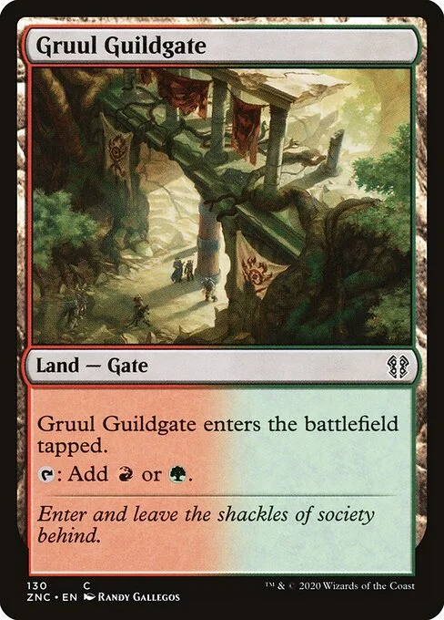 Gruul Guildgate, carta Magic di tipo Land — Gate illustrata da Randy Gallegos