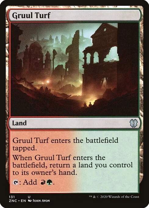 Gruul Turf, carta Magic di tipo Land illustrata da John Avon