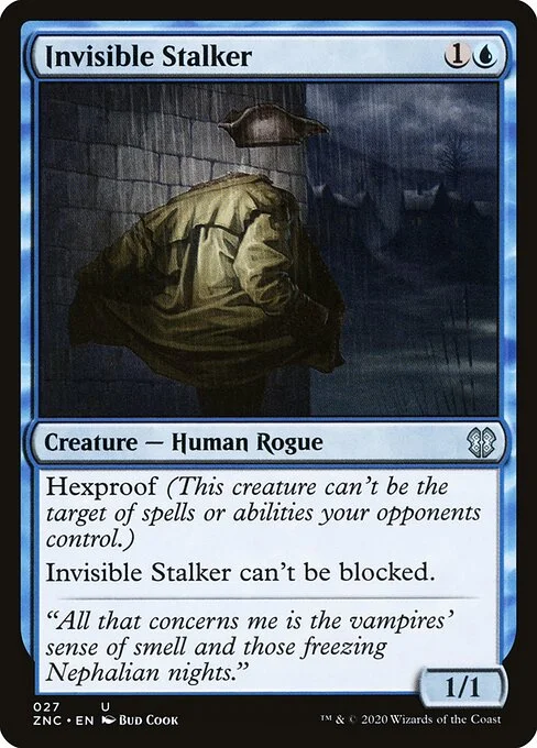 Invisible Stalker, carta Magic di tipo Creature — Human Rogue illustrata da Bud Cook