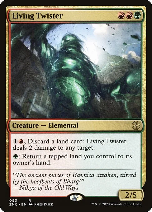 Living Twister, carta Magic di tipo Creature — Elemental illustrata da James Paick