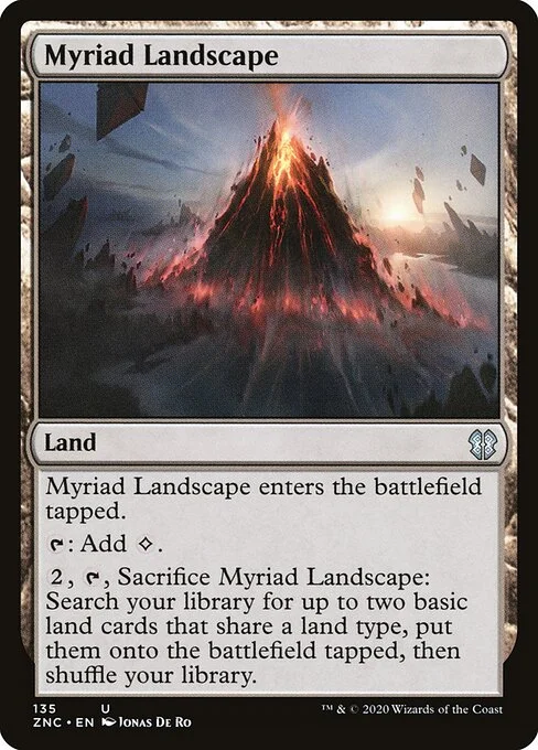Myriad Landscape, carta Magic di tipo Land illustrata da Jonas De Ro