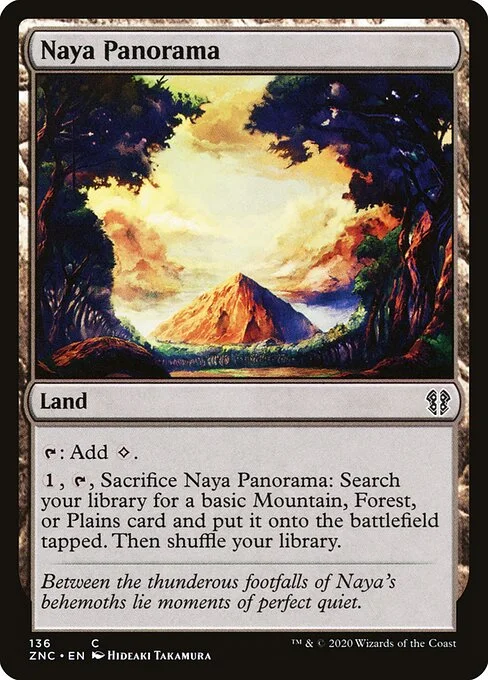 Naya Panorama, carta Magic di tipo Land illustrata da Hideaki Takamura