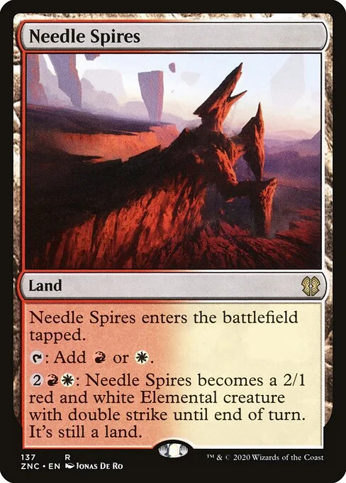 Needle Spires, carta Magic di tipo Land illustrata da Jonas De Ro