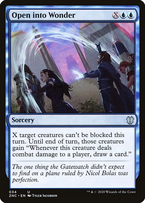 Open into Wonder, carta Magic di tipo Sorcery illustrata da Tyler Jacobson
