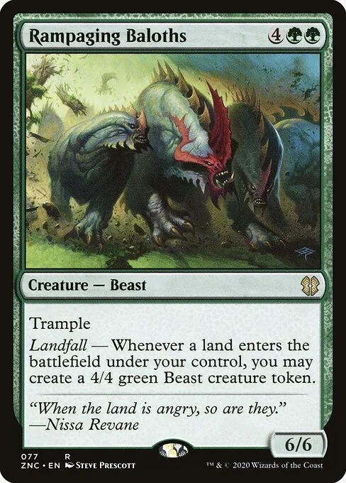 Rampaging Baloths, carta Magic di tipo Creature — Beast illustrata da Steve Prescott