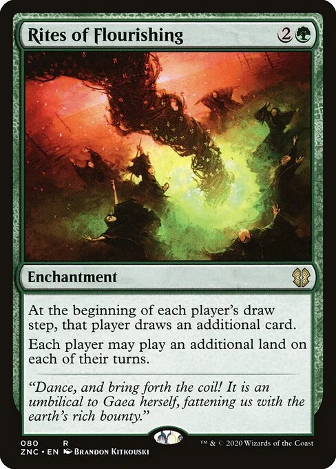 Rites of Flourishing, carta Magic di tipo Enchantment illustrata da Brandon Kitkouski