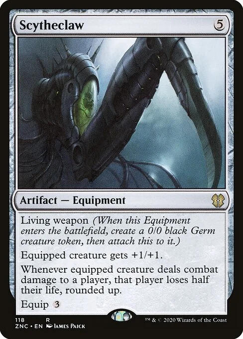 Scytheclaw, carta Magic di tipo Artifact — Equipment illustrata da James Paick