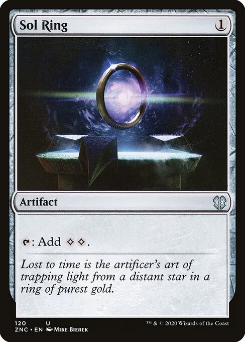 Sol Ring, carta Magic di tipo Artifact illustrata da Mike Bierek