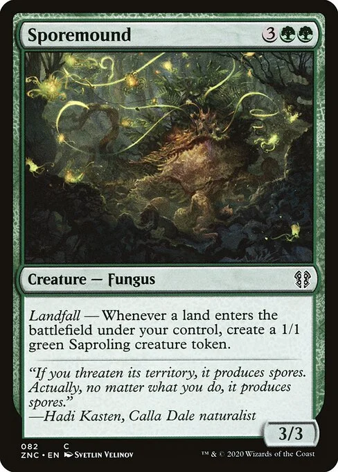 Sporemound, carta Magic di tipo Creature — Fungus illustrata da Svetlin Velinov