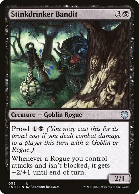 Stinkdrinker Bandit, carta Magic di tipo Creature — Goblin Rogue illustrata da Brandon Dorman