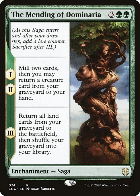 The Mending of Dominaria, carta Magic di tipo Enchantment — Saga illustrata da Adam Paquette