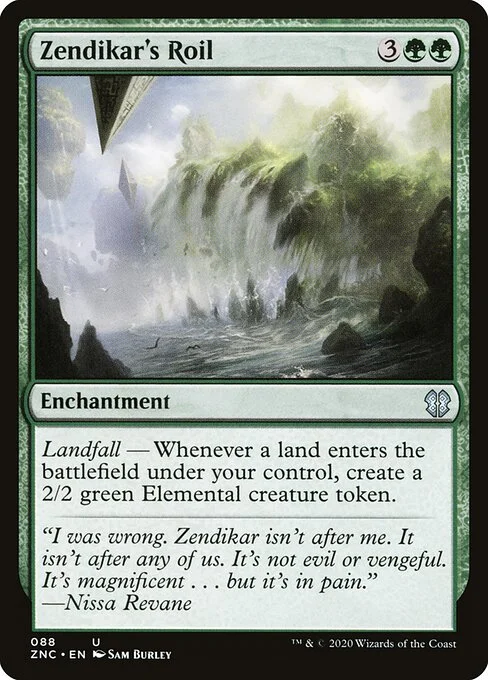 Zendikar's Roil, carta Magic di tipo Enchantment illustrata da Sam Burley