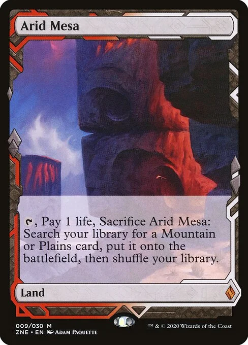Arid Mesa, carta Magic di tipo Land illustrata da Adam Paquette