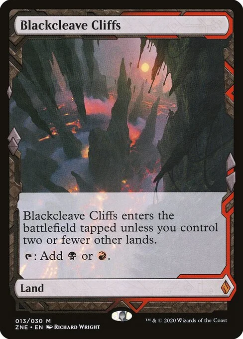 Blackcleave Cliffs, carta Magic di tipo Land illustrata da Richard Wright