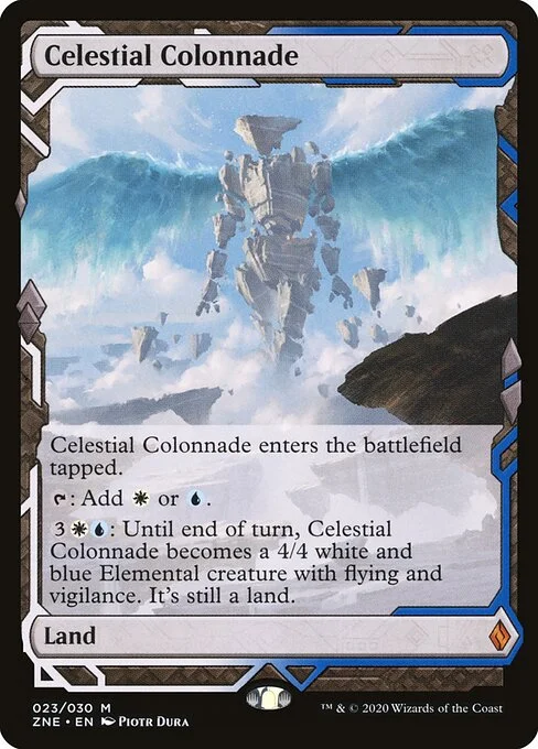 Celestial Colonnade, carta Magic di tipo Land illustrata da Piotr Dura