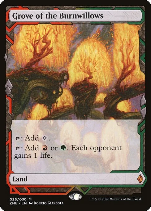 Grove of the Burnwillows, carta Magic di tipo Land illustrata da Donato Giancola