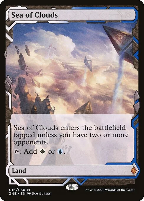 Sea of Clouds, carta Magic di tipo Land illustrata da Sam Burley