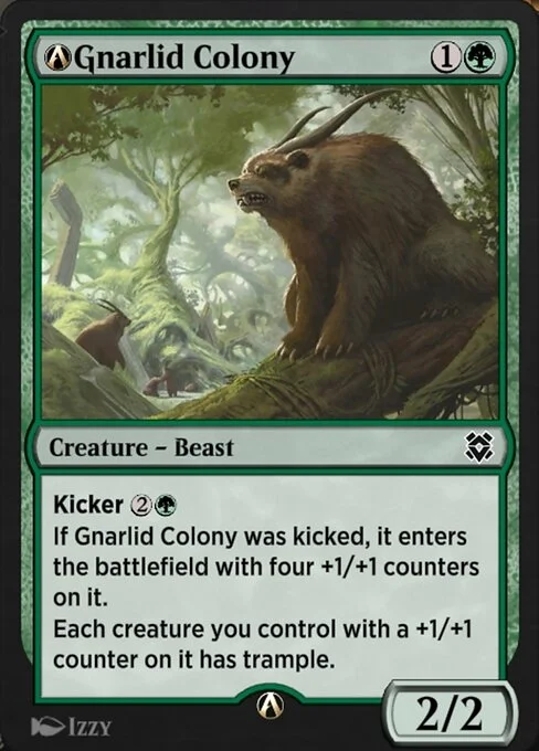 A-Gnarlid Colony, carta Magic di tipo Creature — Beast illustrata da Izzy