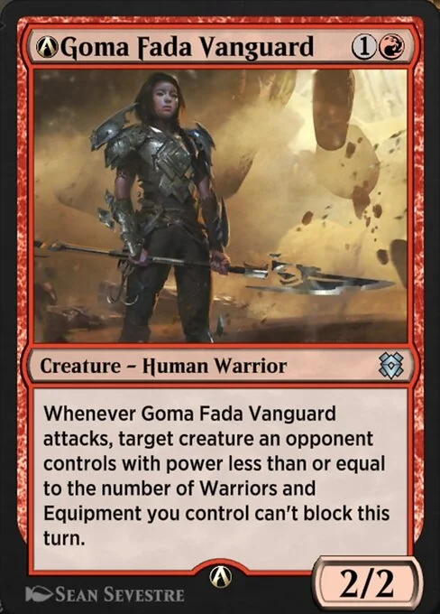 A-Goma Fada Vanguard, carta Magic di tipo Creature — Human Warrior illustrata da Sean Sevestre