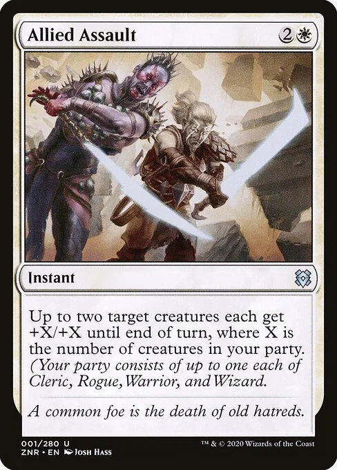 Allied Assault, carta Magic di tipo Instant illustrata da Josh Hass