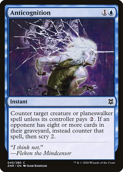 Anticognition, carta Magic di tipo Instant illustrata da Igor Kieryluk