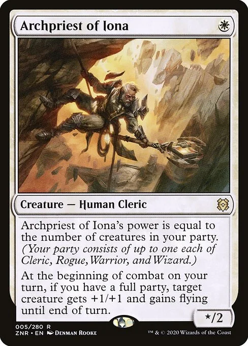 Archpriest of Iona, carta Magic di tipo Creature — Human Cleric illustrata da Denman Rooke