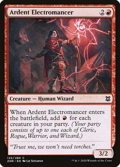 Ardent Electromancer, carta Magic di tipo Creature — Human Wizard illustrata da Lie Setiawan