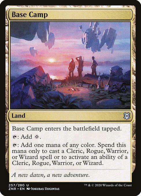 Base Camp, carta Magic di tipo Land illustrata da Jokubas Uogintas