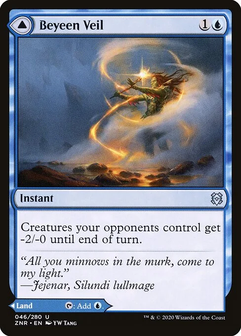 Beyeen Veil // Beyeen Coast, carta Magic di tipo Instant // Land illustrata da YW Tang