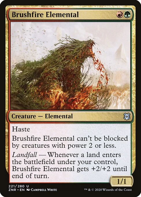 Brushfire Elemental, carta Magic di tipo Creature — Elemental illustrata da Campbell White