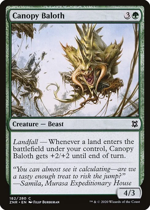 Canopy Baloth, carta Magic di tipo Creature — Beast illustrata da Filip Burburan