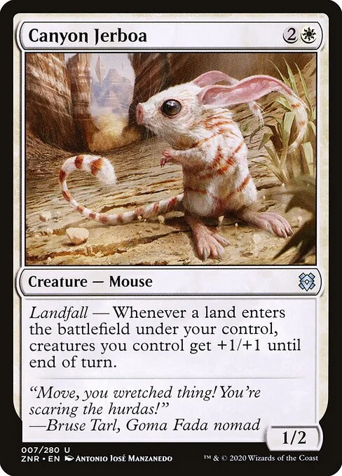Canyon Jerboa, carta Magic di tipo Creature — Mouse illustrata da Antonio José Manzanedo