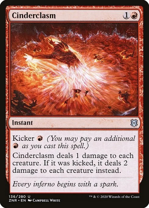 Cinderclasm, carta Magic di tipo Instant illustrata da Campbell White